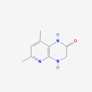 molecular formula C9H11N3O B1438871 6,8-二甲基-1H,2H,3H,4H-吡啶并[2,3-b]吡嗪-2-酮 CAS No. 889943-33-3