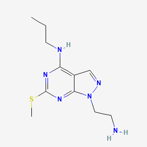 B1438882 1-(2-aminoethyl)-6-(methylthio)-N-propyl-1H-pyrazolo[3,4-d]pyrimidin-4-amine CAS No. 1105197-49-6