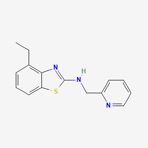 molecular formula C15H15N3S B1438883 4-乙基-N-(吡啶-2-基甲基)-1,3-苯并噻唑-2-胺 CAS No. 1105195-00-3
