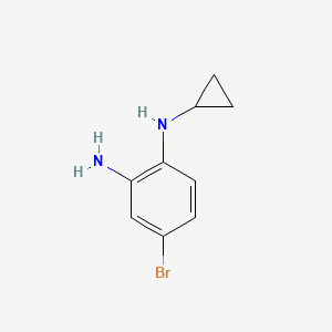 molecular formula C9H11BrN2 B1438892 4-bromo-1-N-cyclopropylbenzene-1,2-diamine CAS No. 1092291-41-2