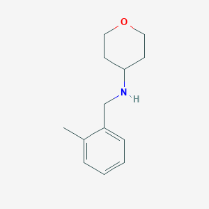 N-[(2-methylphenyl)methyl]oxan-4-amine