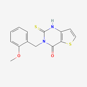 molecular formula C14H12N2O2S2 B1438899 3-(2-methoxybenzyl)-2-thioxo-2,3-dihydrothieno[3,2-d]pyrimidin-4(1H)-one CAS No. 1155033-89-8