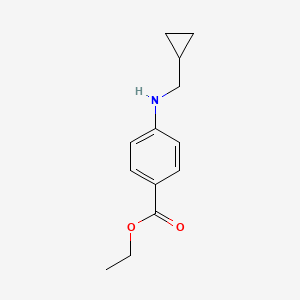 molecular formula C13H17NO2 B1438906 Ethyl 4-[(cyclopropylmethyl)amino]benzoate CAS No. 1156280-40-8