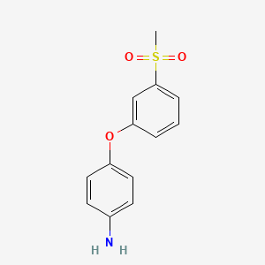 molecular formula C13H13NO3S B1438907 4-(3-甲磺酰基苯氧基)苯胺 CAS No. 1157381-28-6