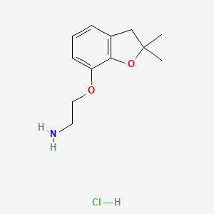 molecular formula C12H18ClNO2 B1438908 2-[(2,2-二甲基-2,3-二氢-1-苯并呋喃-7-基)氧基]乙胺盐酸盐 CAS No. 1171482-06-6