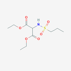 molecular formula C10H19NO6S B1438919 1,3-二乙基 2-(丙烷-1-磺酰胺基)丙二酸二酯 CAS No. 1155138-86-5