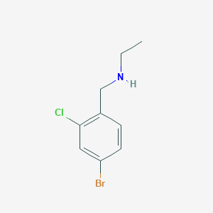 molecular formula C9H11BrClN B1438930 [(4-Bromo-2-chlorophenyl)methyl](ethyl)amine CAS No. 1157720-08-5