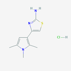 molecular formula C10H14ClN3S B1438932 4-(1,2,5-三甲基-1H-吡咯-3-基)-1,3-噻唑-2-胺盐酸盐 CAS No. 1170999-18-4