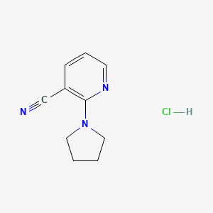 molecular formula C10H12ClN3 B1438933 2-(吡咯啉-1-基)吡啶-3-碳腈盐酸盐 CAS No. 1171498-25-1