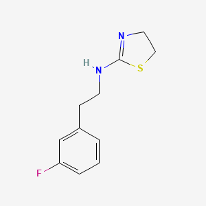 molecular formula C11H13FN2S B1438934 N-[2-(3-fluorophenyl)ethyl]-4,5-dihydro-1,3-thiazol-2-amine CAS No. 1153979-64-6