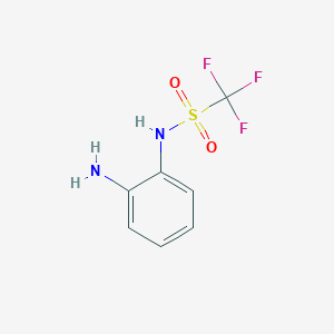 molecular formula C7H7F3N2O2S B1438937 N-(2-aminophenyl)-1,1,1-trifluoromethanesulfonamide CAS No. 53718-45-9