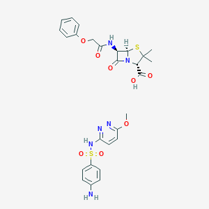 molecular formula C27H30N6O8S2 B143894 Sulfapen CAS No. 130030-60-3