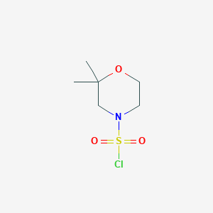 molecular formula C6H12ClNO3S B1438943 2,2-二甲基吗啉-4-磺酰氯 CAS No. 1155544-42-5