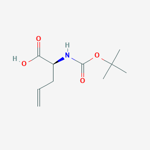 molecular formula C10H17NO4 B143895 (S)-2-((叔丁氧羰基)氨基)戊-4-烯酸 CAS No. 90600-20-7