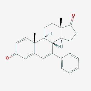 molecular formula C25H26O2 B143896 7-Phenyl-1,4,6-androstatriene-3,17-dione CAS No. 131802-65-8