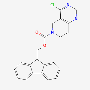 molecular formula C22H18ClN3O2 B1438970 (9H-Fluoren-9-YL)methyl 4-chloro-7,8-dihydropyrido[4,3-D]pyrimidine-6(5H)-carboxylate CAS No. 916420-25-2