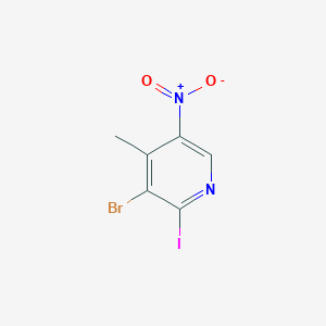 3-Bromo-2-iodo-4-methyl-5-nitropyridine