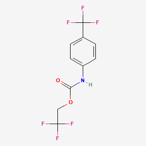 molecular formula C10H7F6NO2 B1438986 2,2,2-三氟乙基 N-[4-(三氟甲基)苯基]氨基甲酸酯 CAS No. 23794-80-1