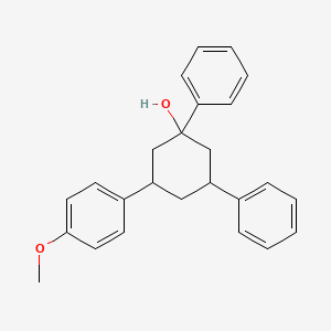 3-(4-Methoxyphenyl)-1,5-diphenylcyclohexan-1-OL