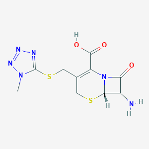 molecular formula C₁₀H₁₂N₆O₃S₂ B143900 7-氨基-3-(1-甲基四唑-5-基硫代甲基)-3-头孢-4-羧酸 CAS No. 24209-38-9