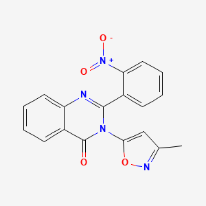 4(3H)-Quinazolinone, 3-(3-methyl-5-isoxazolyl)-2-(2-nitrophenyl)-