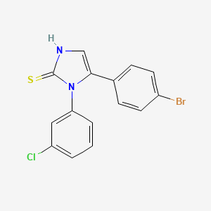 molecular formula C15H10BrClN2S B1439006 5-(4-溴苯基)-1-(3-氯苯基)-1H-咪唑-2-硫醇 CAS No. 1105190-11-1