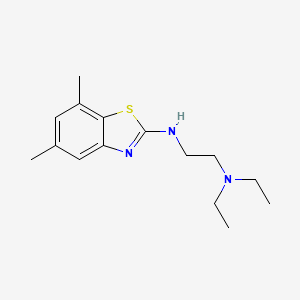 molecular formula C15H23N3S B1439007 N'-(5,7-二甲基-1,3-苯并噻唑-2-基)-N,N-二乙基乙烷-1,2-二胺 CAS No. 1105188-31-5