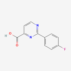 molecular formula C11H7FN2O2 B1439010 2-(4-氟苯基)嘧啶-4-羧酸 CAS No. 1092300-73-6