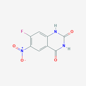 molecular formula C8H4FN3O4 B1439014 7-Fluoro-6-nitroquinazoline-2,4(1H,3H)-dione CAS No. 1007308-74-8