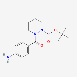 molecular formula C16H23N3O3 B1439016 叔丁基 2-(4-氨基苯甲酰)四氢-1(2H)-哒嗪-1-羧酸酯 CAS No. 1135283-60-1