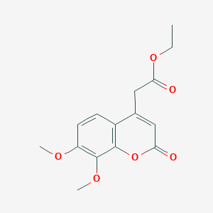 molecular formula C15H16O6 B1439021 乙酸乙酯(7,8-二甲氧基-2-氧代-2H-色满-4-基) CAS No. 1092333-75-9
