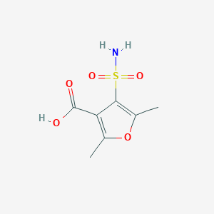 molecular formula C7H9NO5S B1439022 2,5-Dimethyl-4-sulfamoylfuran-3-carboxylic acid CAS No. 1087784-71-1