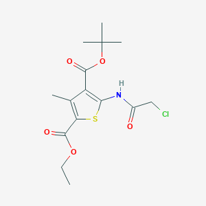 molecular formula C15H20ClNO5S B1439023 4-叔丁基 2-乙基 5-(2-氯乙酰氨基)-3-甲硫代吩-2,4-二羧酸酯 CAS No. 1118787-39-5