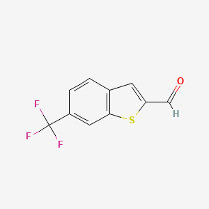 molecular formula C10H5F3OS B1439025 6-(Trifluoromethyl)-1-benzothiophene-2-carbaldehyde CAS No. 863118-49-4