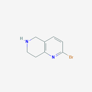 molecular formula C8H9BrN2 B1439035 2-Bromo-5,6,7,8-tetrahydro-1,6-naphthyridine CAS No. 944709-52-8