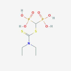 {[(Diethylcarbamothioyl)sulfanyl]methylene}bis(phosphonic acid)