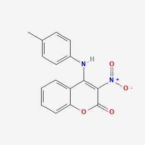 4-[(4-methylphenyl)amino]-3-nitro-2H-chromen-2-one