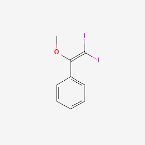 Benzene, (2,2-diiodo-1-methoxyethenyl)-