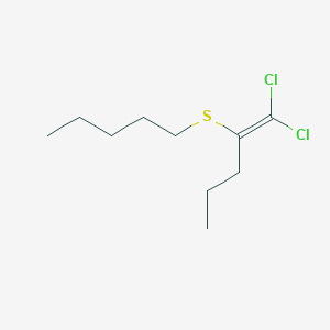 1,1-Dichloro-2-(pentylsulfanyl)pent-1-ene