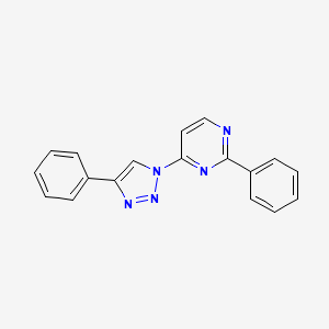 2-Phenyl-4-(4-phenyl-1H-1,2,3-triazol-1-yl)pyrimidine