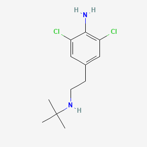 molecular formula C12H18Cl2N2 B14390514 4-[2-(tert-Butylamino)ethyl]-2,6-dichloroaniline CAS No. 88151-25-1