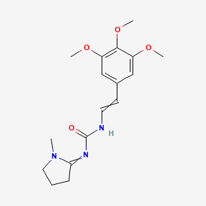 N-(1-Methylpyrrolidin-2-ylidene)-N'-[2-(3,4,5-trimethoxyphenyl)ethenyl]urea