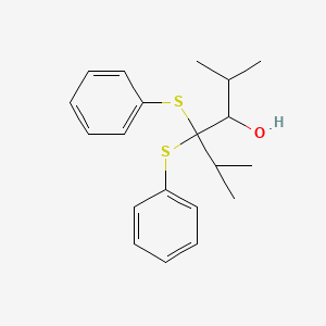 2,5-Dimethyl-4,4-bis(phenylsulfanyl)hexan-3-ol