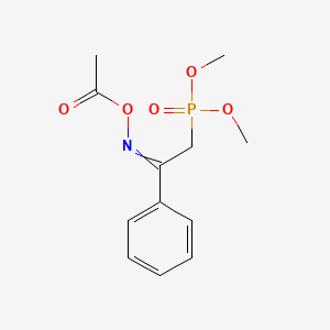 molecular formula C12H16NO5P B14390533 Dimethyl {2-[(acetyloxy)imino]-2-phenylethyl}phosphonate CAS No. 88184-53-6