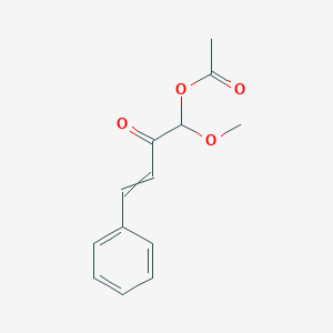 molecular formula C13H14O4 B14390534 1-Methoxy-2-oxo-4-phenylbut-3-en-1-yl acetate CAS No. 89544-86-5