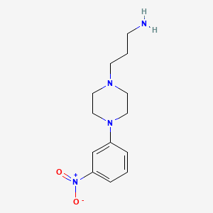 molecular formula C13H20N4O2 B1439056 1-Piperazinepropanamine, 4-(3-nitrophenyl)- CAS No. 1181650-34-9
