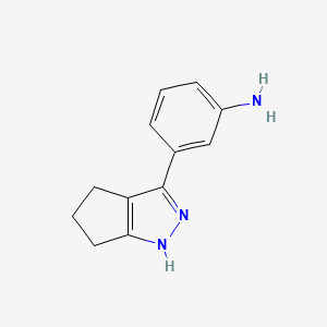 molecular formula C12H13N3 B1439060 3-{1H,4H,5H,6H-环戊并[c]吡唑-3-基}苯胺 CAS No. 1118788-10-5