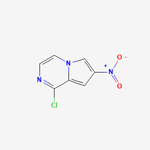 molecular formula C7H4ClN3O2 B1439062 1-Chloro-7-nitropyrrolo[1,2-a]pyrazine CAS No. 1053656-45-3