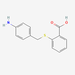 B1439064 2-[(4-Aminobenzyl)thio]benzoic acid CAS No. 1171949-77-1
