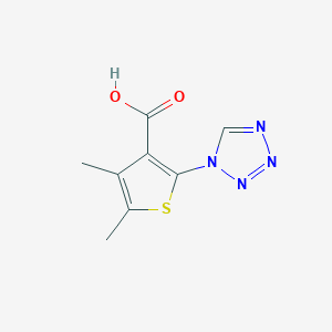 molecular formula C8H8N4O2S B1439069 4,5-二甲基-2-(1H-四唑-1-基)噻吩-3-甲酸 CAS No. 1146299-25-3